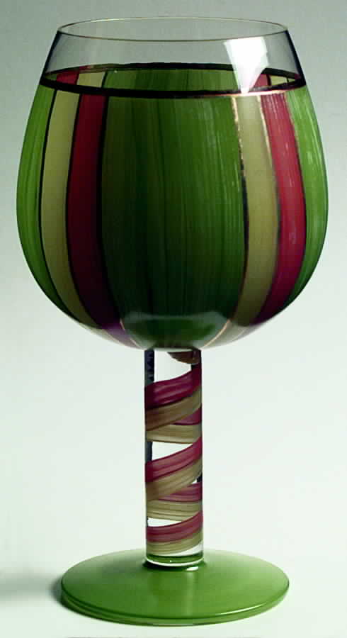 Mardi Gras Glassware Goblet by Lynn Chase-1