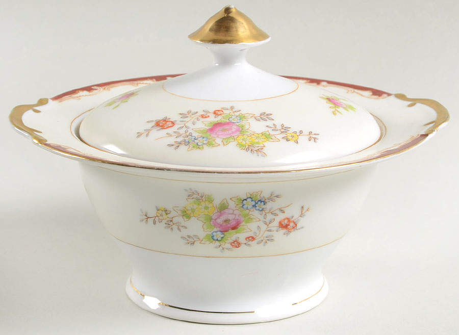 CWJ3 Sugar Bowl & Lid by Cosmos Ware Japan-1