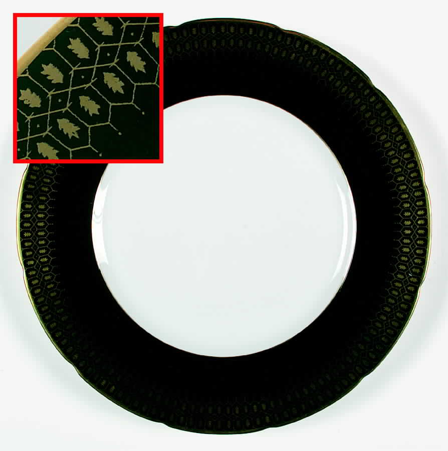 Chateau Green (Scalloped) Dinner Plate by Coalport-1