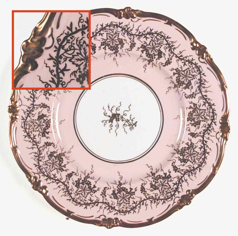 King's Plate Pink Dinner Plate by Coalport-1