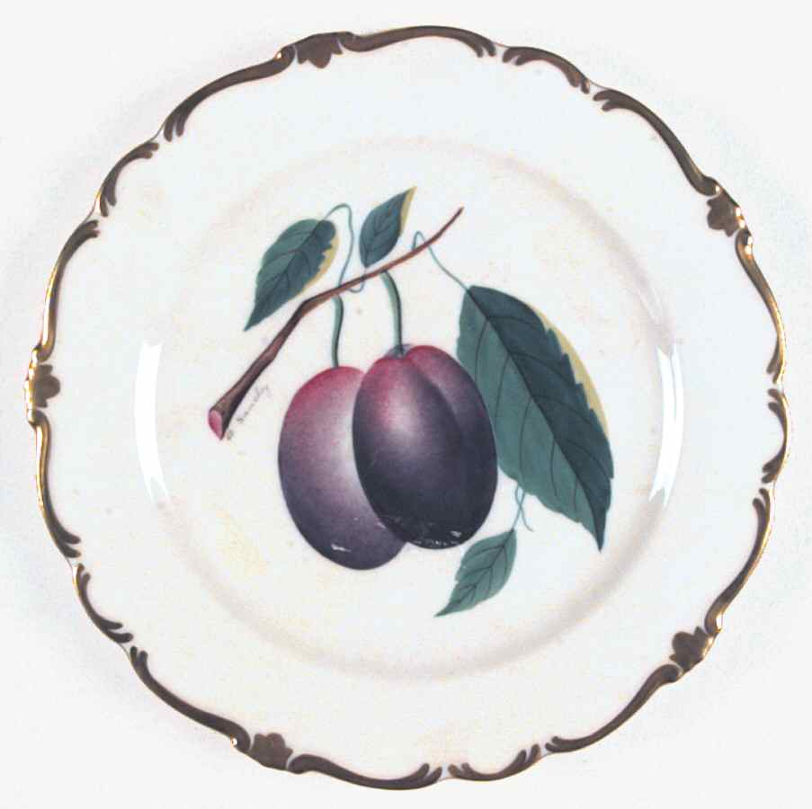 American Fruit Print Luncheon Plate by Castleton (USA)-1