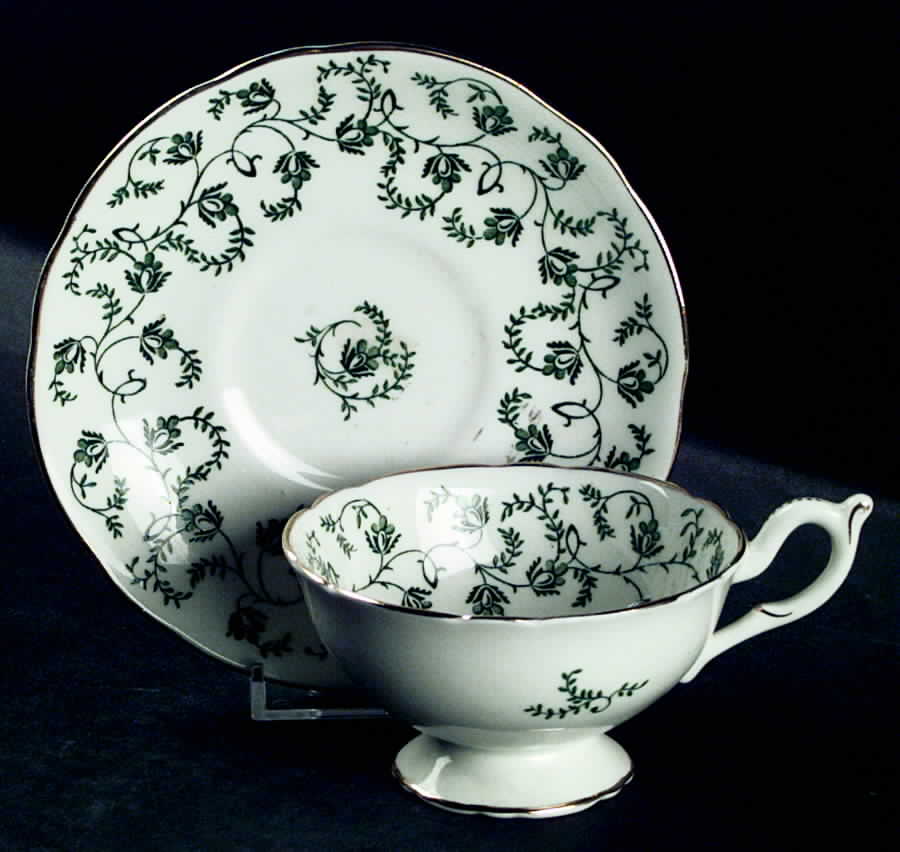 COA64 Footed Cup & Saucer Set by Coalport-1