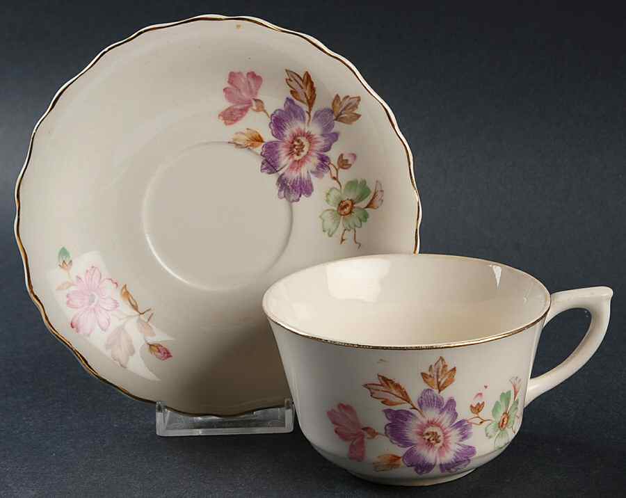 Wildflowers Flat Cup & Saucer Set by Canonsburg-1