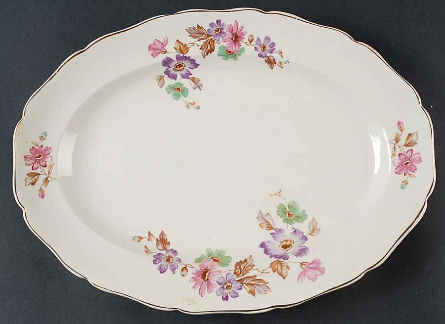 Wildflowers 13" Oval Serving Platter by Canonsburg-1