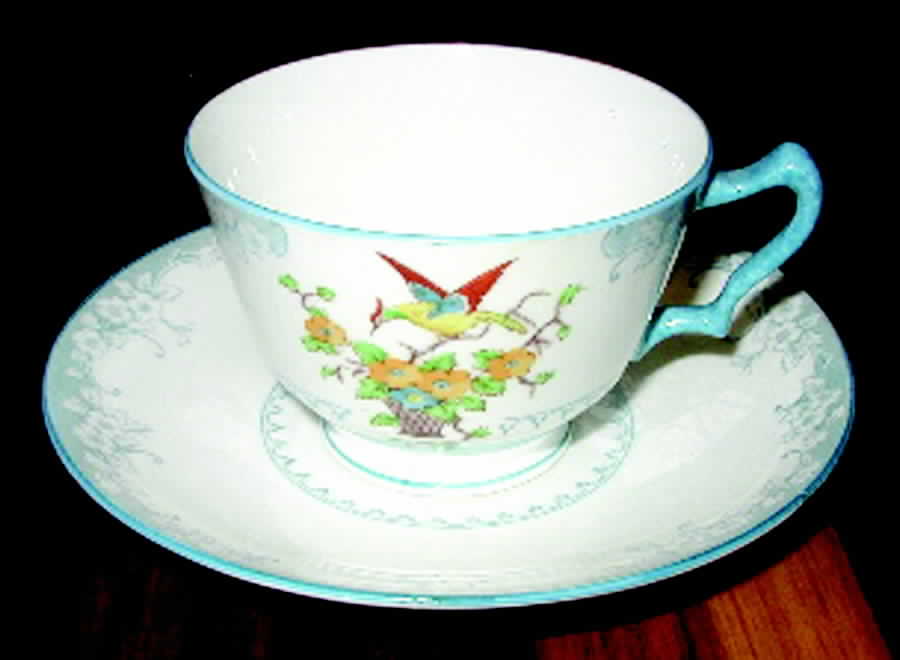 11645 Footed Cup & Saucer Set by Crown Staffordshire-1