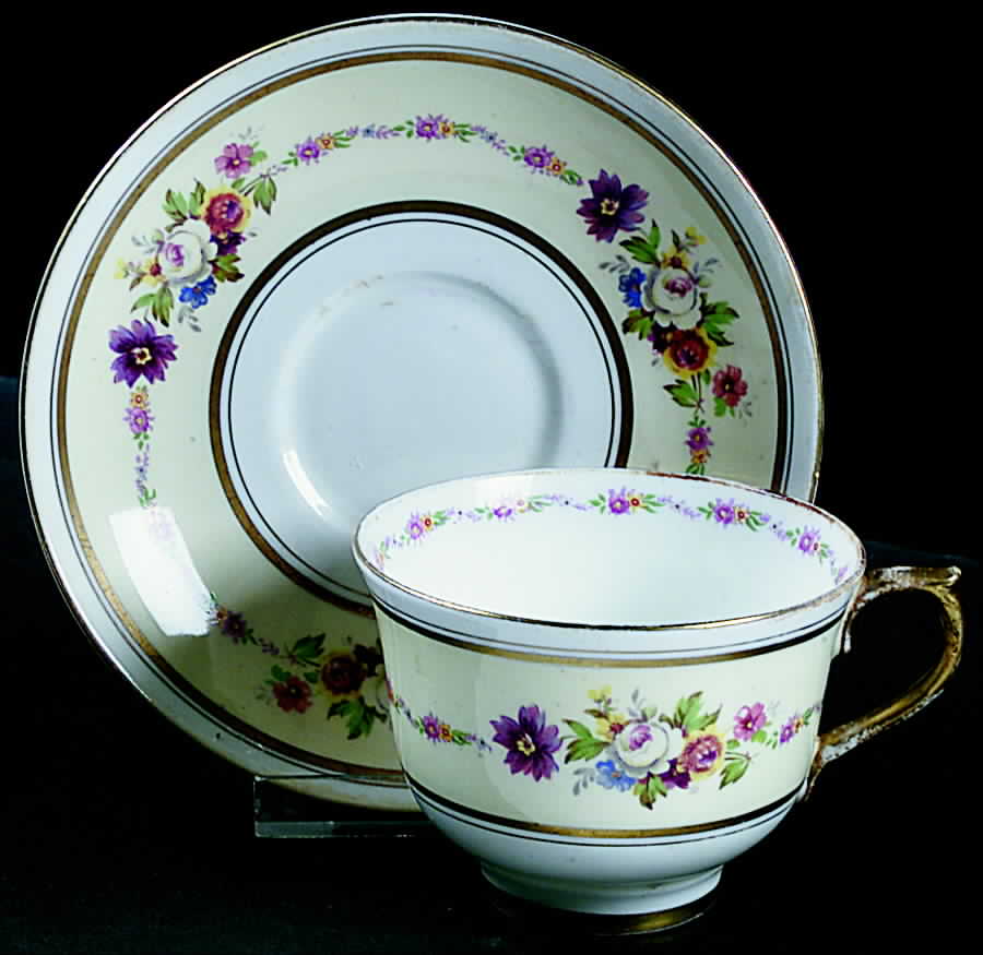 CLC62 Footed Cup & Saucer Set by Colclough-1