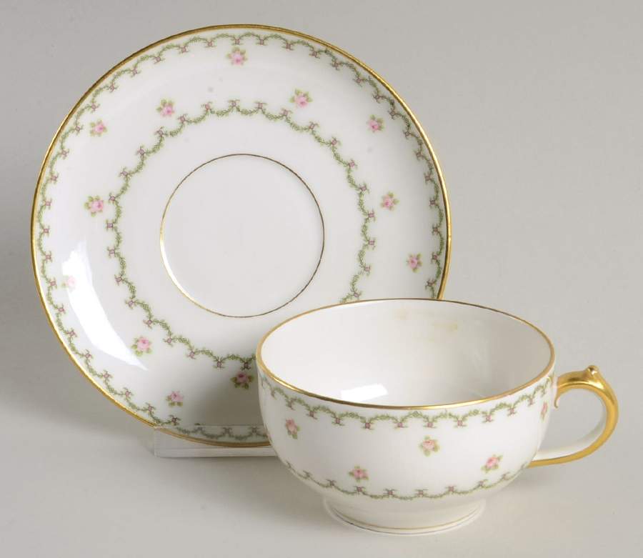 CHF715 Flat Cup & Saucer Set by Charles Field Haviland-1