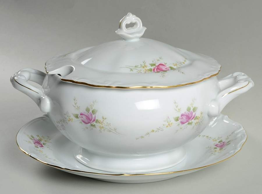 054274 Tureen & Lid w/Underplate by Chodziez-Poland-1