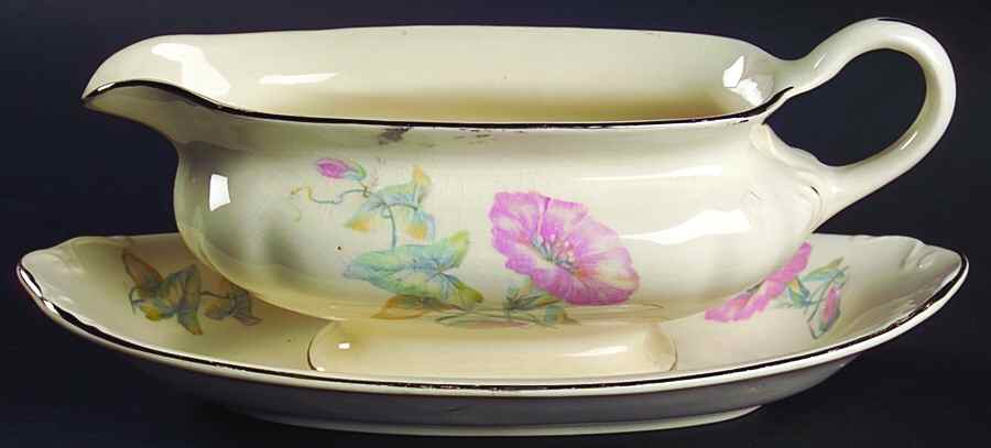 CRO197 Gravy Boat & Underplate/Relish by Crooksville-1