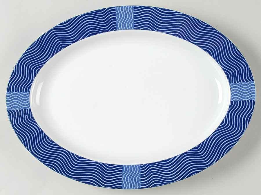 Rafia 14" Oval Serving Platter by Crate & Barrel-1