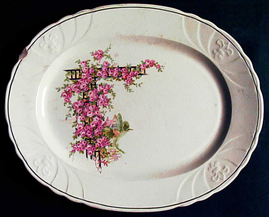 CRP98 10" Oval Serving Platter by Crown Potteries-1