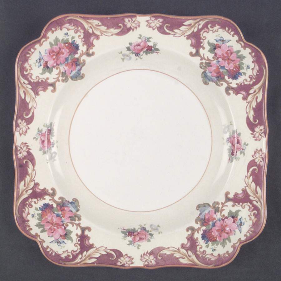 CRD38 Square Luncheon Plate by Crown Ducal-1