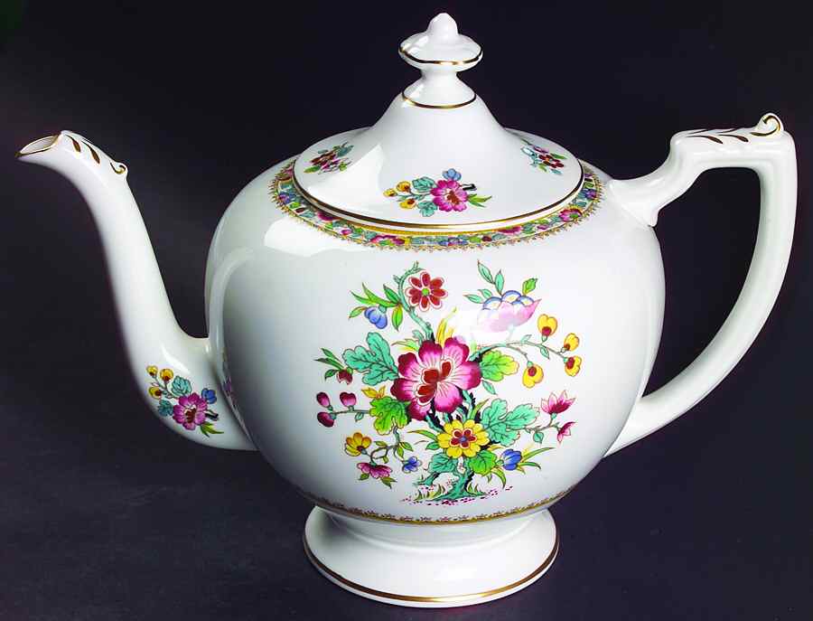 Ming Rose (Smooth) Teapot & Lid by Coalport-1