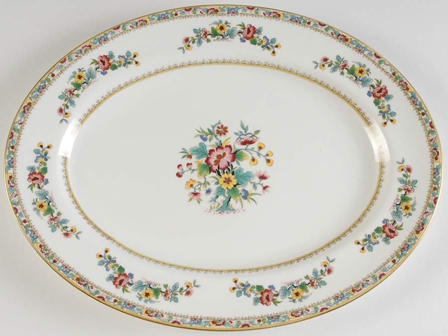 Ming Rose (Smooth) 15" Oval Serving Platter by Coalport-1