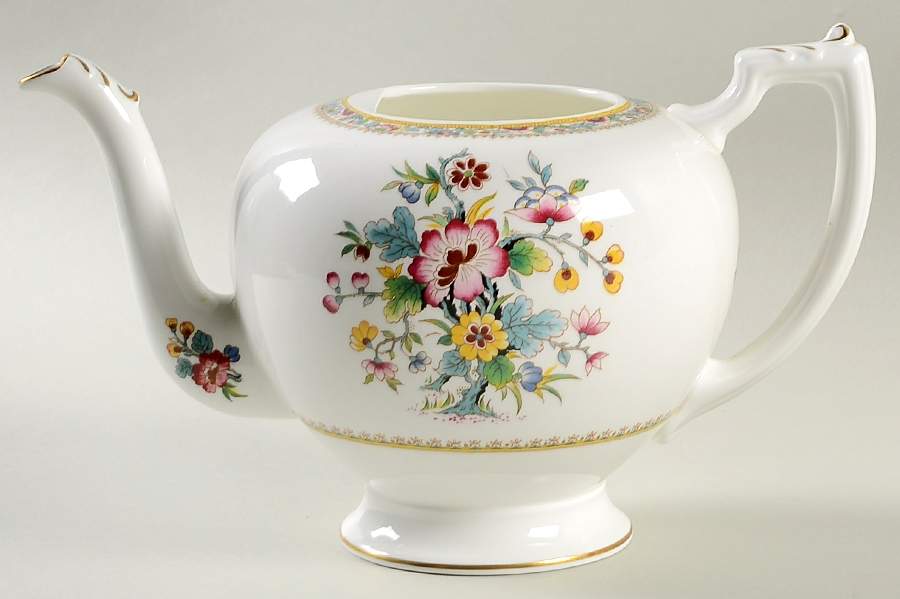 Ming Rose (Smooth) Teapot No Lid by Coalport-1