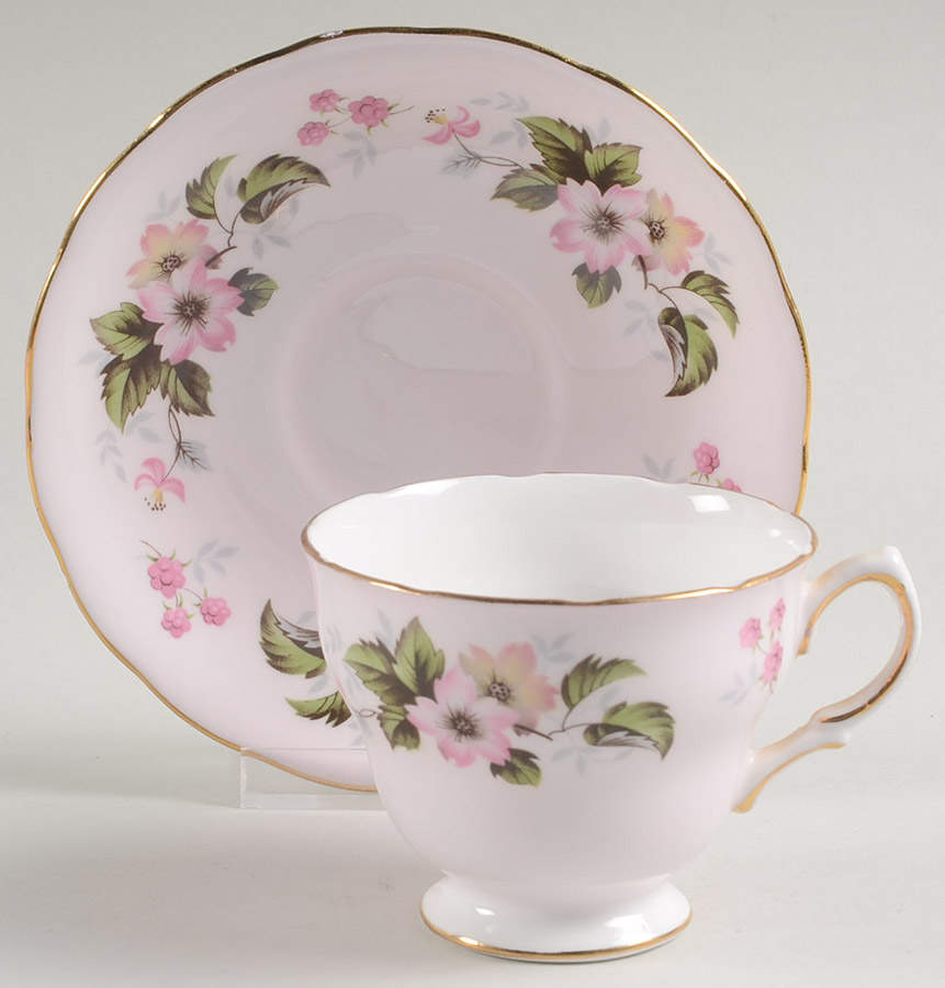 8240 Footed Cup & Saucer Set by Colclough-1