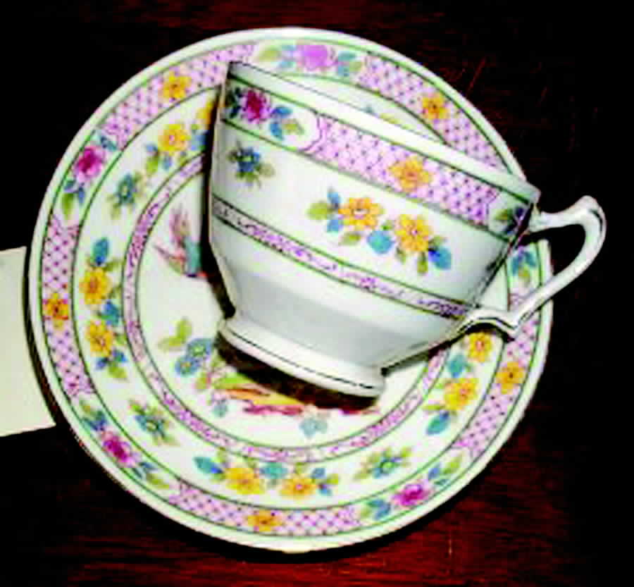 F7219 Footed Cup & Saucer Set by Crown Staffordshire-1