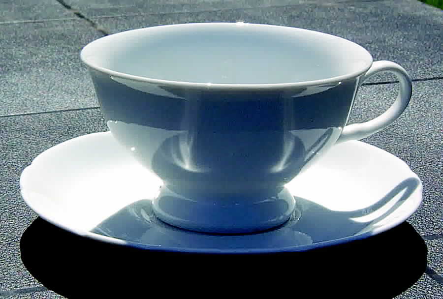 Classic White (Scalloped) Footed Cup & Saucer Set by BIA Cordon Bleu-1