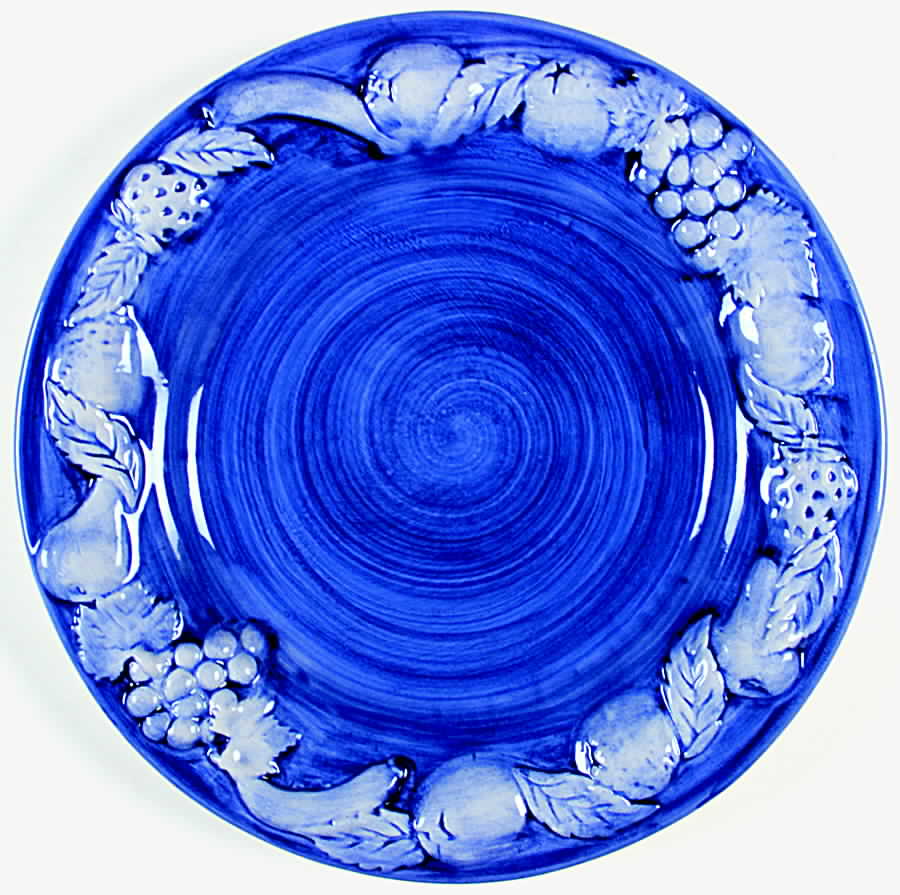 Fruit Relief Blue Dinner Plate by Casafina-1