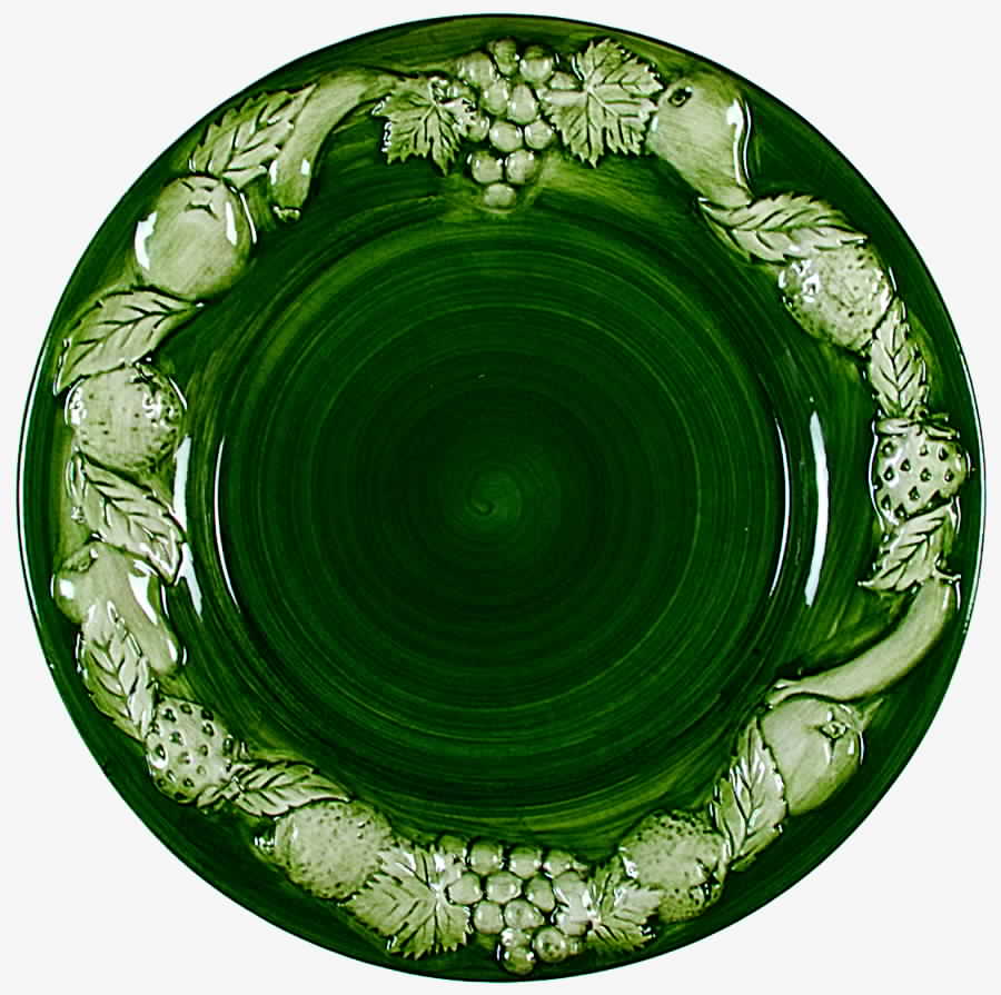 Fruit Relief Green Dinner Plate by Casafina-1