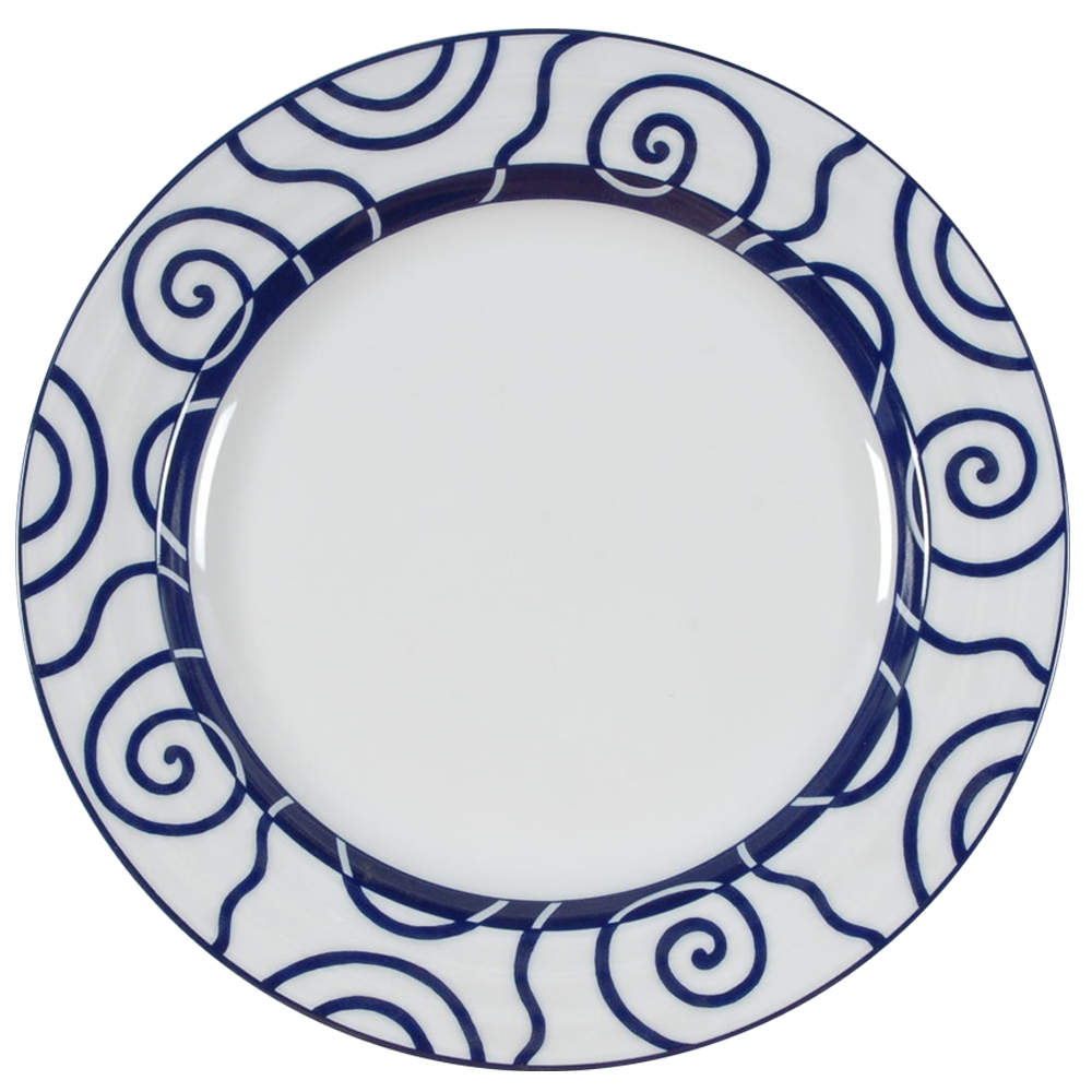 Blue Spiral Salad Plate by Crate & Barrel-1