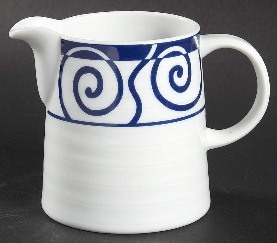 Blue Spiral Creamer by Crate & Barrel-1