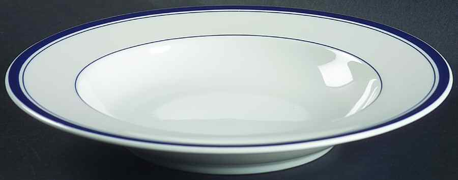 Novi Blue Large Rim Soup Bowl by Cooks Club-1