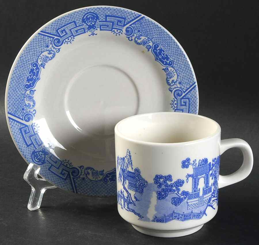 CX135 Footed Cup & Saucer Set by China (Made in China)-1