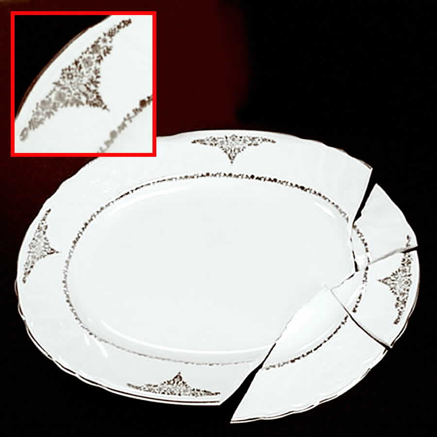 CRP102 12" Oval Serving Platter by Crown Potteries-1