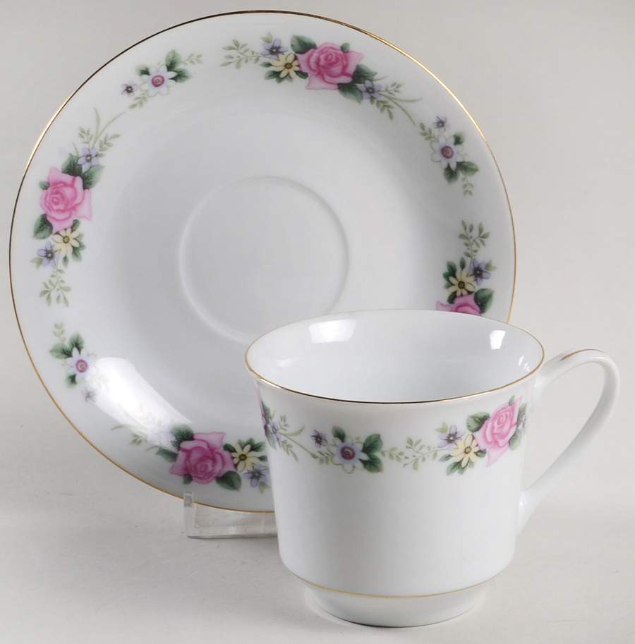 CX136 Footed Cup & Saucer Set by China (Made in China)-1