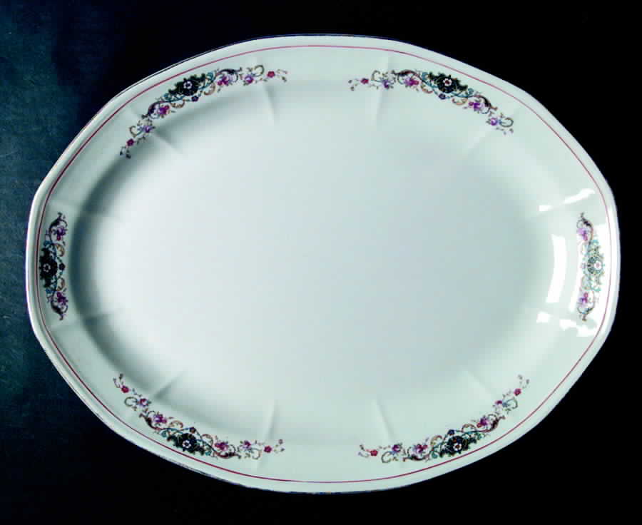 CSA8 16" Oval Serving Platter by Crescent China -1