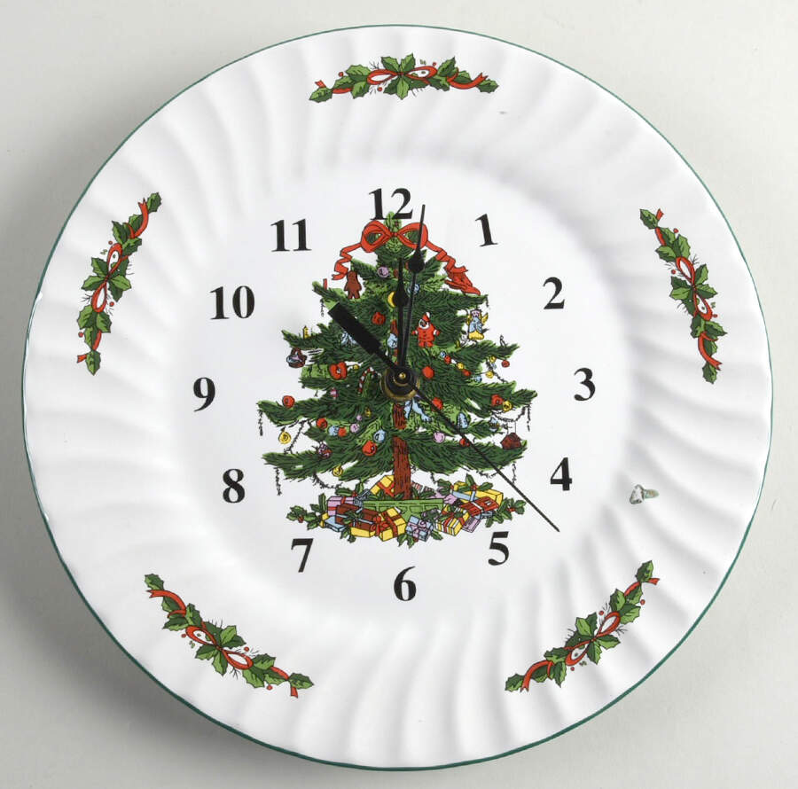 Christmas Village 1-2" depth  Clock Plate HC by China (Made in China)-1