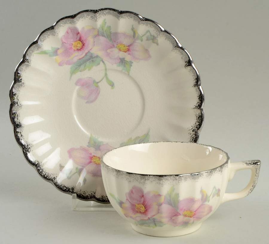 Primrose Flat Cup & Saucer Set by Cunningham & Pickett-1