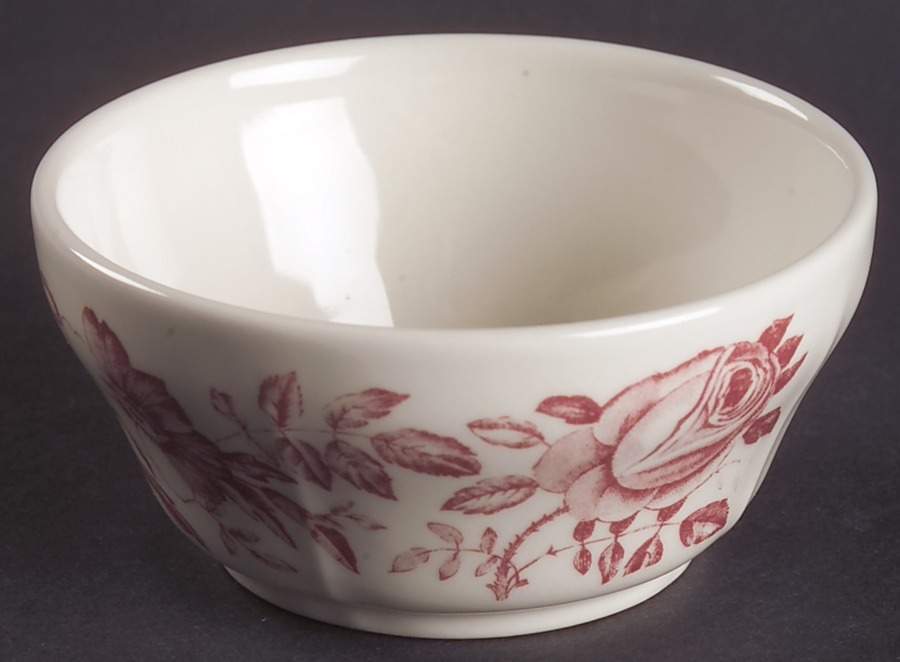 Pink Peony Open Rice/Sugar Bowl by Churchill-1