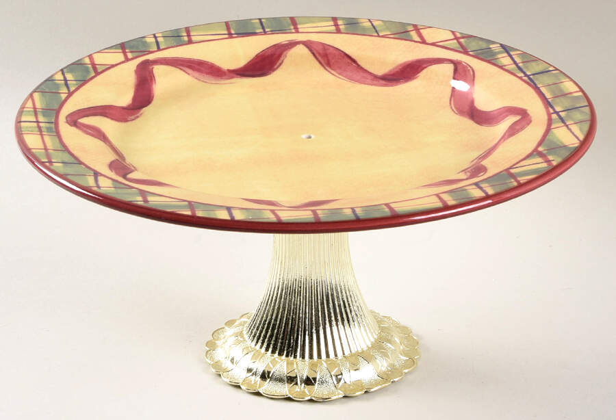 CLR14 Cake Stand with 4"-5" Metal Pedestal  Hc by The Cellar (China)-1