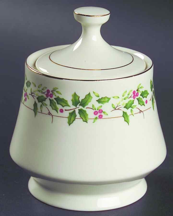 Holiday Traditions Sugar Bowl & Lid by China (Made in China)-1