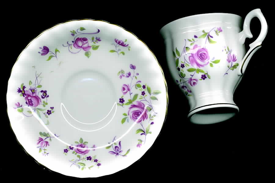 CRS97 Footed Cup & Saucer Set by Crown Staffordshire-1