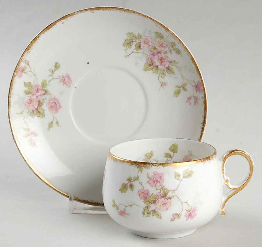 CHF774 Flat Cup & Saucer Set by Charles Field Haviland-1