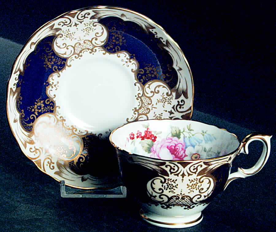 A15411 Footed Cup & Saucer Set by Crown Staffordshire-1