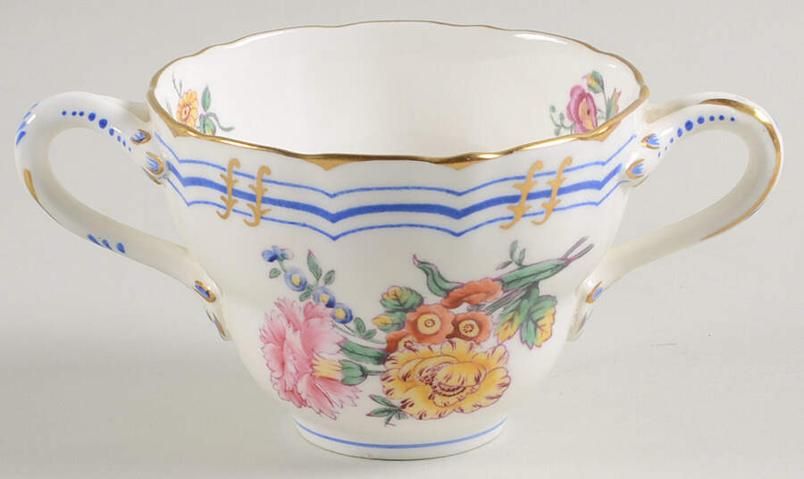 Old Coalport (Gold Trim) Flat Bouillon Cup by Coalport-1