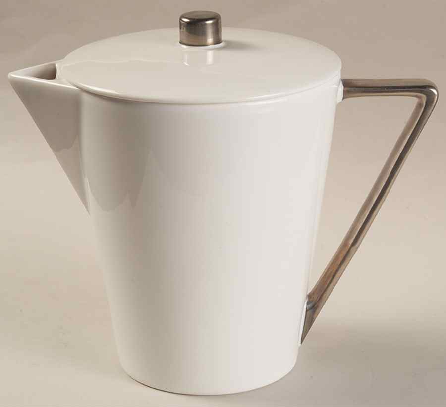 Platinum Tea/Coffee Pot & Lid by Calvin Klein-1