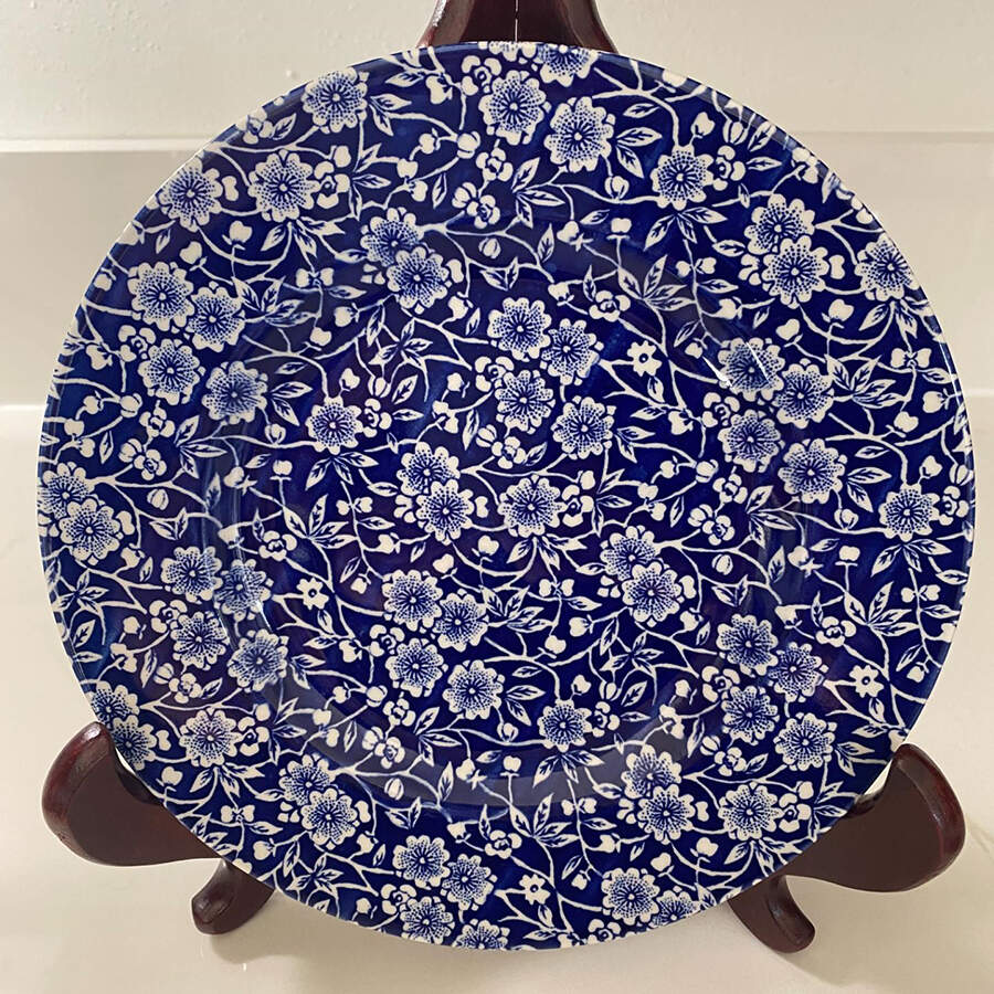 Calico Blue Luncheon Plate by Churchill-1