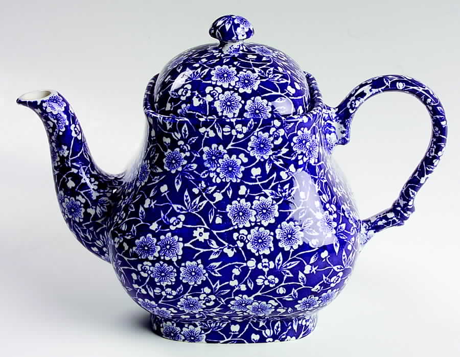 Calico Blue Teapot & Lid by Churchill-1