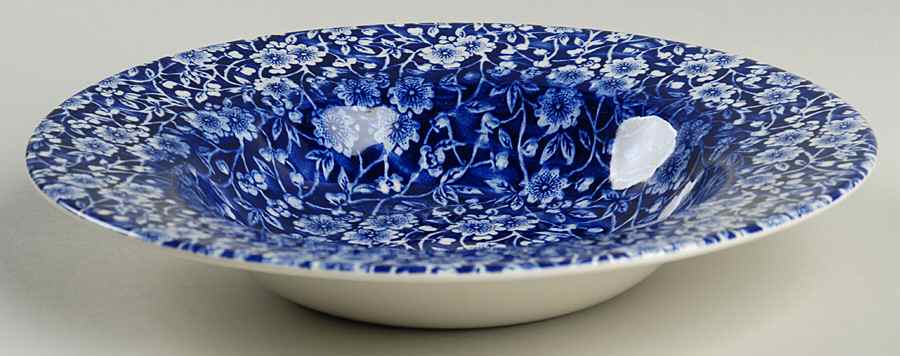 Calico Blue Large Rim Soup Bowl by Churchill-1