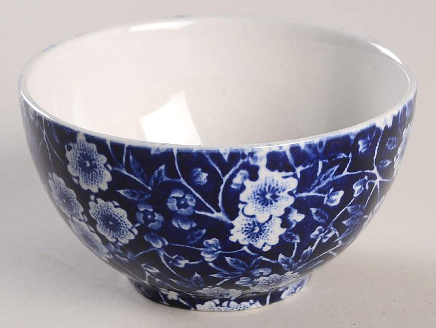 Calico Blue Open Sugar Bowl by Churchill-1