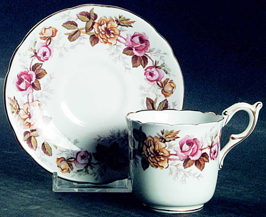 COA75 Flat Demitasse Cup & Saucer Set by Coalport-1
