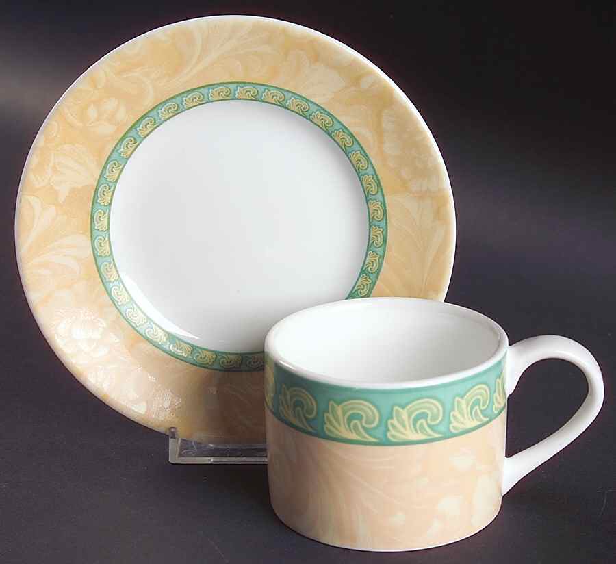 Damascus Flat Cup & Saucer Set by Corning Corelle-1