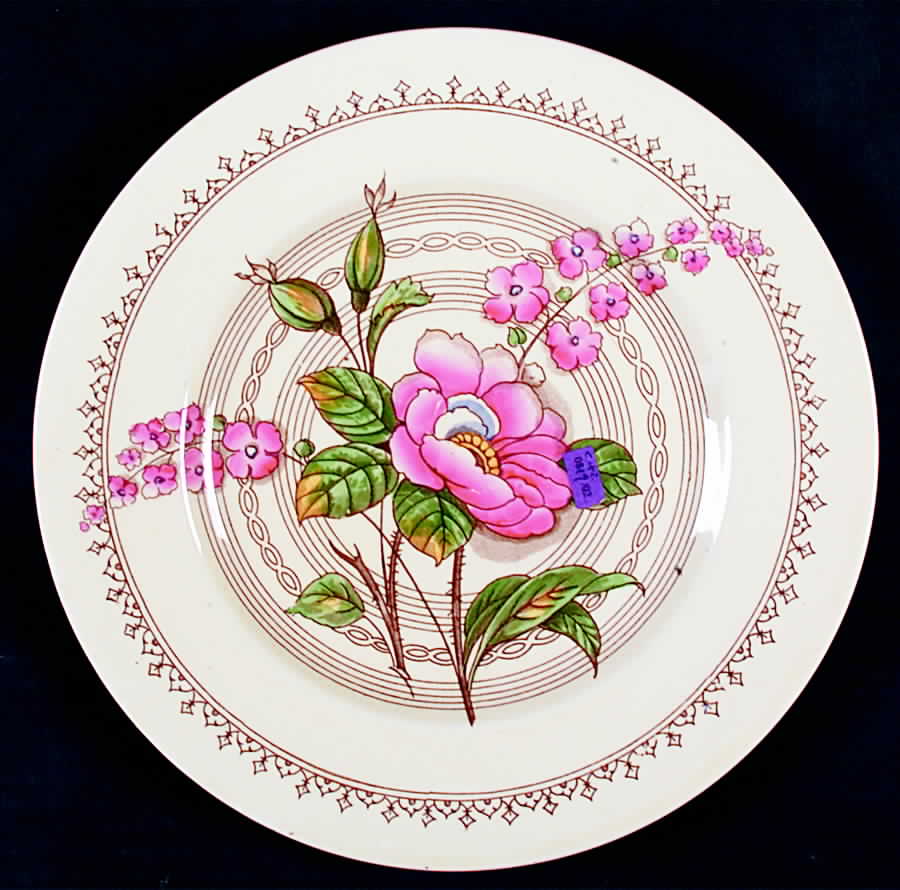 Wild Rose Dinner Plate by Crown Ducal-1