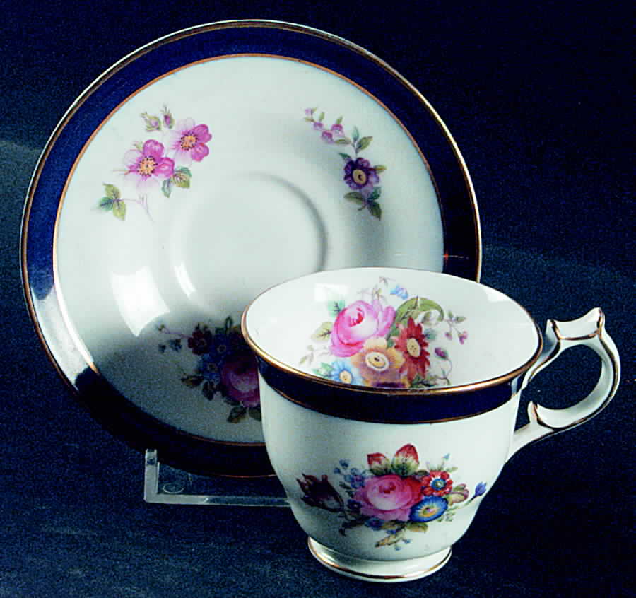 COA77 Footed Demitasse Cup & Saucer Set by Coalport-1