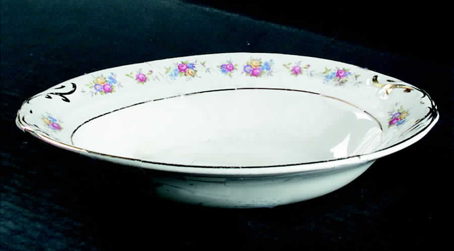 CRP108 9" Oval Vegetable Bowl by Crown Potteries-1